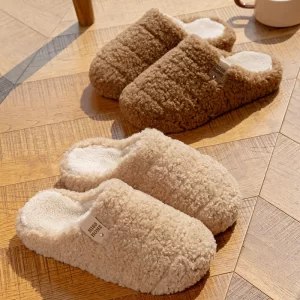 Casual Fluffy Women's Slippers Home Plarform Plush Luxury Designer Woman Shoes Winter Indoor Elegant Fuzzy Fur Slides Warm Soft