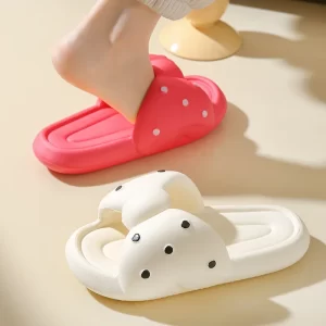 Casual Women's Slippers Home Flat Bow Luxury Designer Woman Shoes Trend Summer Cartoon Platform Slides Girls Indoor Soft Sandals